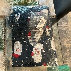 Old Navy Blue Santa Flannel Pajamas 2023 season